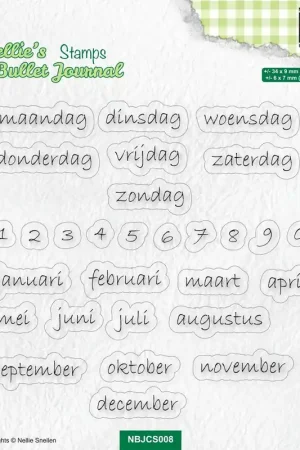 Nellie's choice clearstamp – Dutch calender indications Goedkoop