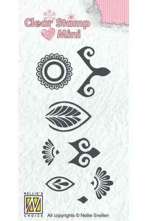 Nellie's choice clearstamp – Mandala Mini Bloem Dagaanbieding
