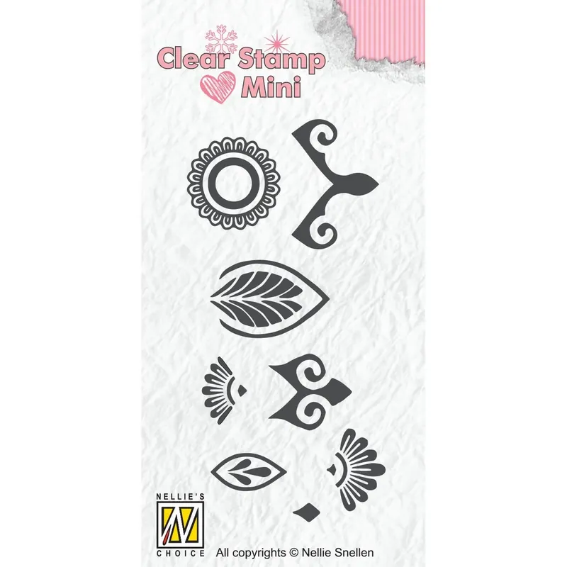 Nellie's choice clearstamp – Mandala Mini Bloem Dagaanbieding