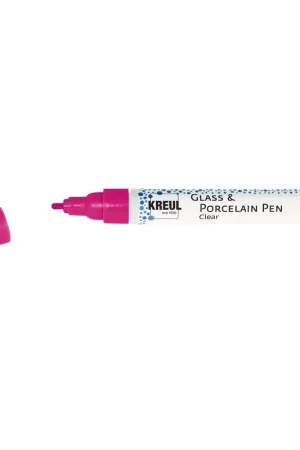 Koopje Kreul Glass & Porcelain pen clear – medium pink