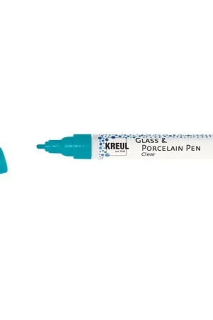 Flitsaanbieding Kreul Glass & Porcelain pen clear – medium turqoise