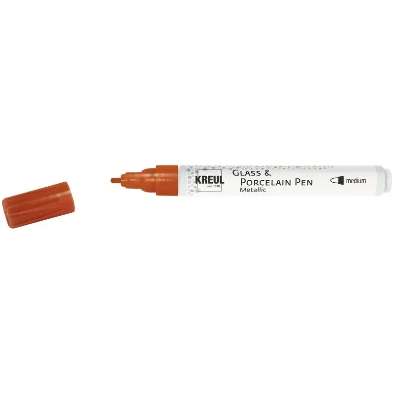 Betrouwbaar Kreul Glass & Porcelain pen metallic – medium koper