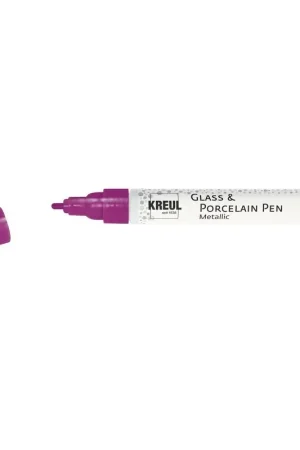 Betrouwbaar Kreul Glass & Porcelain pen metallic – medium purpur