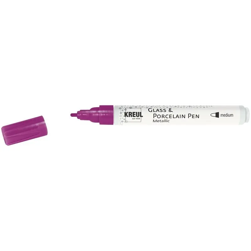 Betrouwbaar Kreul Glass & Porcelain pen metallic – medium purpur