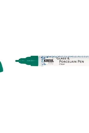 Op = Op Kreul Glass & Porcelain pen clear – medium donkergroen
