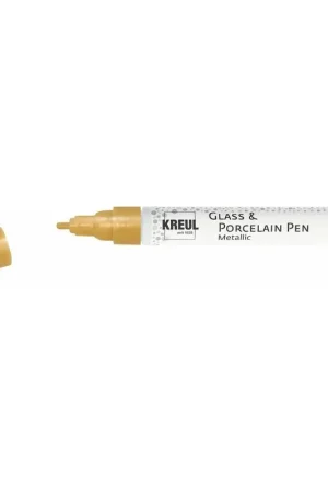 Kreul Glass & Porcelain pen metallic – medium goud Hete Deal