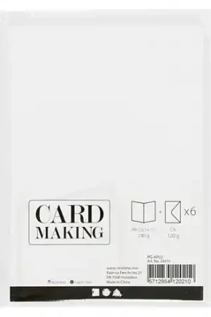 Nu Kopen Card making – set 6 kaarten met enveloppe – A6 wit
