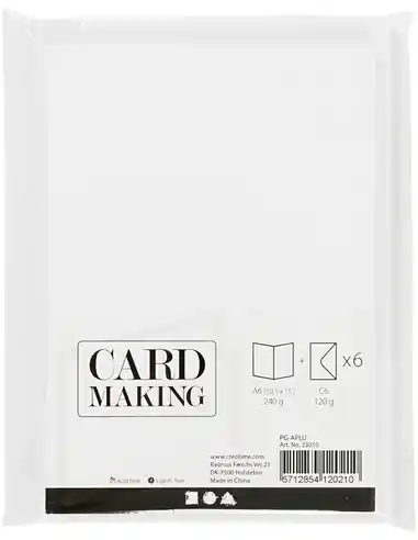 Nu Kopen Card making – set 6 kaarten met enveloppe – A6 wit