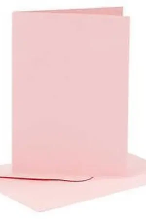 Card making – set 6 kaarten met enveloppe – A6 roze Aanbieding