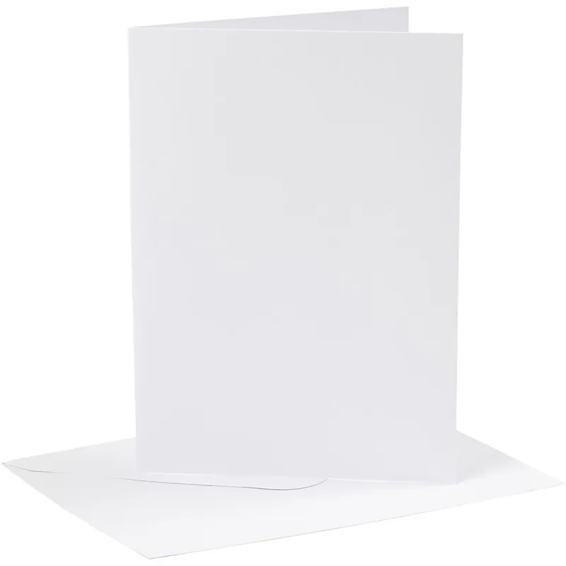 Favoriet Card making set 4 kaarten met enveloppe 13×18 wit