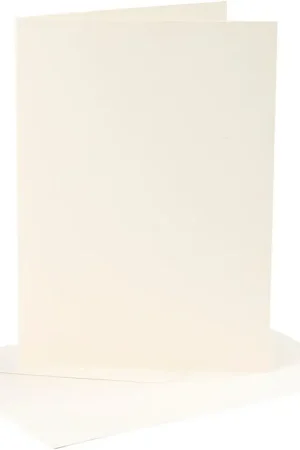 Gratis Retour Card making set 4 kaarten met enveloppe 13×18 off white
