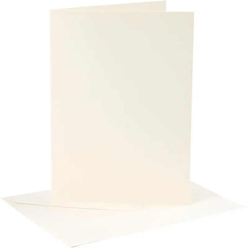 Gratis Retour Card making set 4 kaarten met enveloppe 13×18 off white