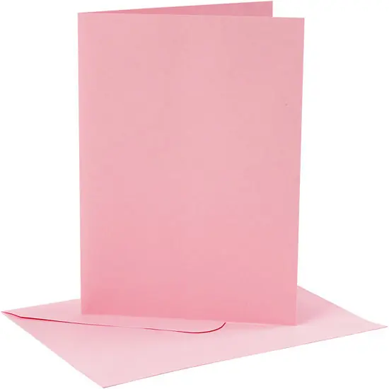 Flitsaanbieding Card making set 4 kaarten met enveloppe 13×18 roze