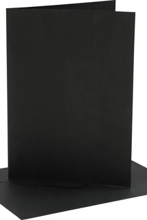 Weekendaanbieding Card making set 4 kaarten met enveloppe 13×18 zwart