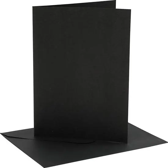 Weekendaanbieding Card making set 4 kaarten met enveloppe 13×18 zwart