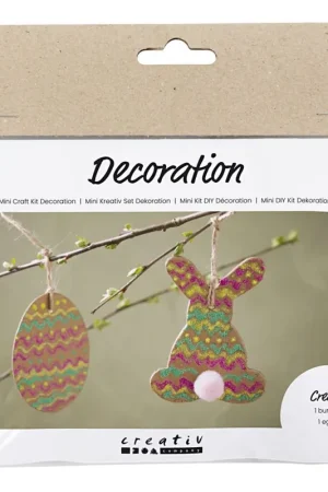 Mini Hobbyset Decoratie Pasen Ei en Konijn Superprijs