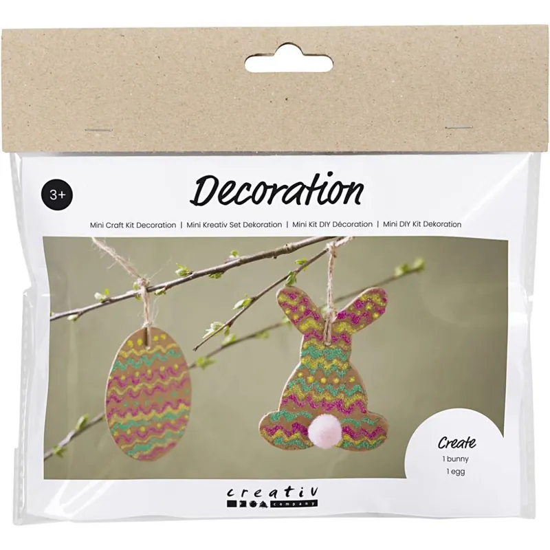 Mini Hobbyset Decoratie Pasen Ei en Konijn Superprijs