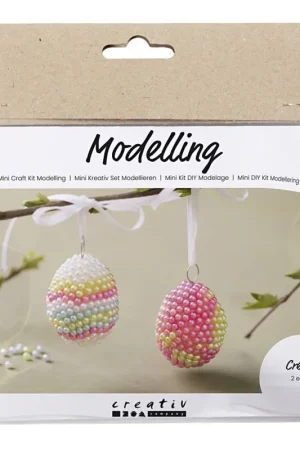 Mini Hobbyset Boetseren Paaseieren met Kralen Finale Uitverkoop