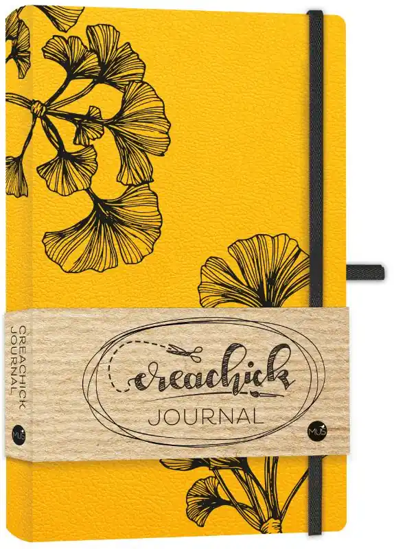 Gereduceerde Prijs Creachick journal okergeel