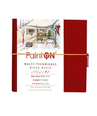 Lage Prijs Clairefontaine Paint on mix media book – blanc 250gr 14×14