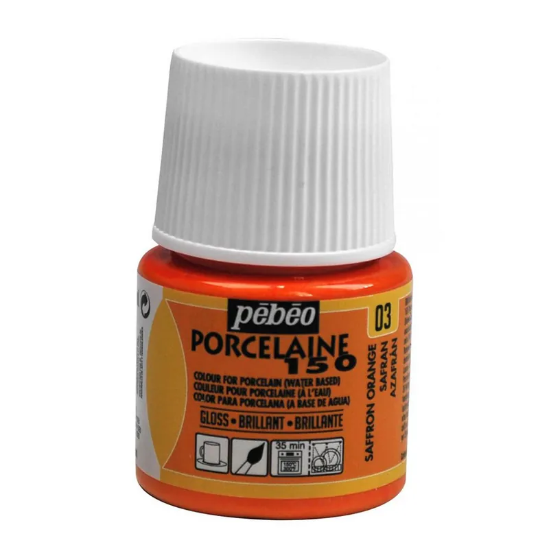 Pebeo porcelaine 150 – 03 saffron orange Gratis Retour