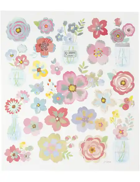 Merkproduct CCHobby stickers – lentebloemen