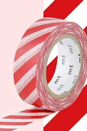 Betrouwbaar Washitape Ikigai – serie rood – stripe red