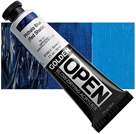 Golden open acryl 60ml – S4 – 7260 phthalo blue (red shade) Rechtstreeks Van De Fabrikant