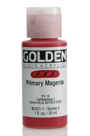 Golden fluid acrylics 30ml – S6 – 2421 primary magenta Bestseller