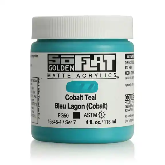 Golden so flat matte acrylics 118ml – S7 – 6645 cobalt teal Laatste Versie