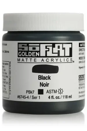 Gratis Retour Golden so flat matte acrylics 118ml – S1 – 6745 black