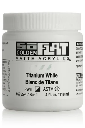 Gereduceerde Prijs Golden so flat matte acrylics 118ml – S1 – 6755 titanium white
