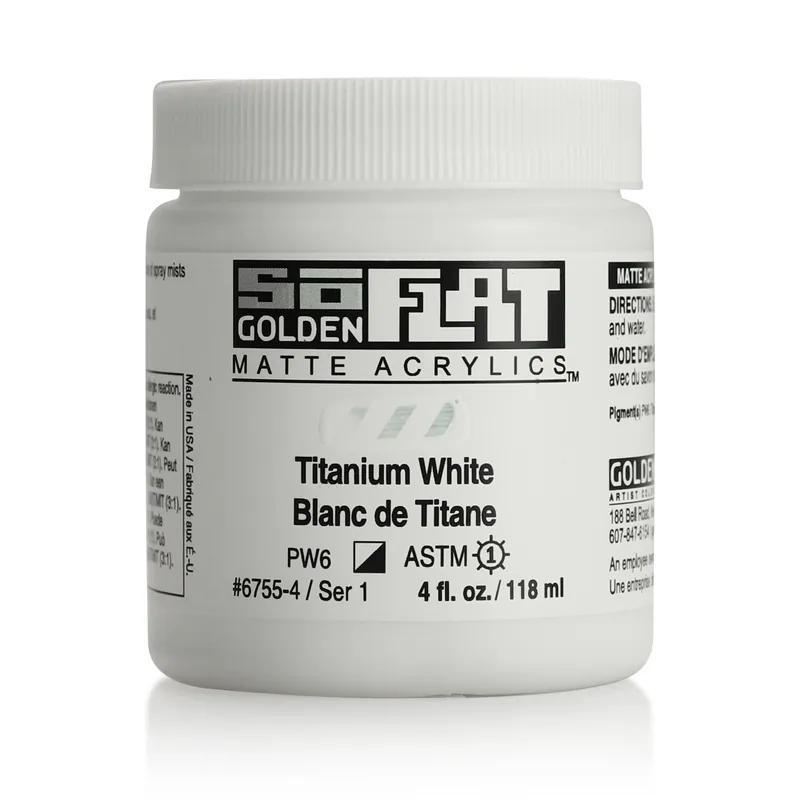 Gereduceerde Prijs Golden so flat matte acrylics 118ml – S1 – 6755 titanium white