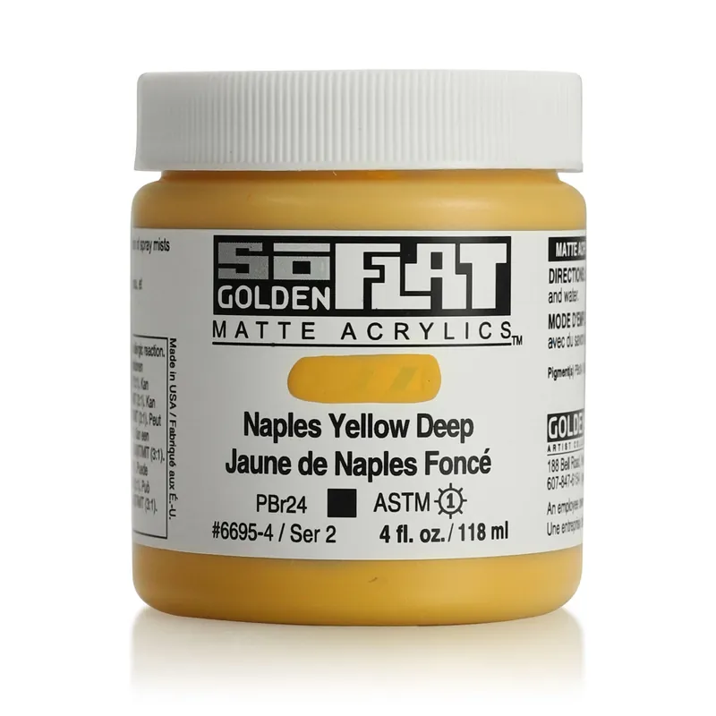 Laatste Kans Golden so flat matte acrylics 118ml – S2 – 6695 naples yellow deep