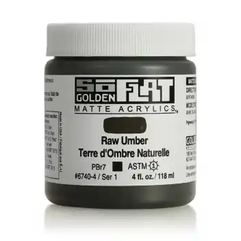Golden so flat matte acrylics 118ml – S1 – 6740 raw umber Koopje