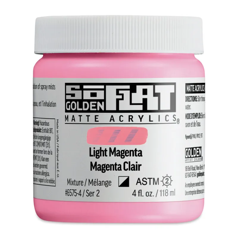 Golden so flat matte acrylics 118ml – S2 -6575-4 Light Magenta Must-Have