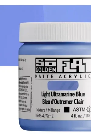 Tijdelijk Beschikbaar Golden so flat matte acrylics 118ml – S2 – 6615 Light Ultra Marine Blue