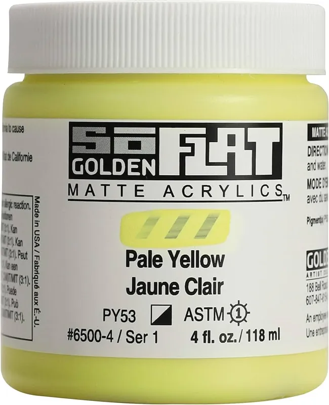 Golden so flat matte acrylics 118ml – S1 – 6500 Pale Yellow Gratis Verzending
