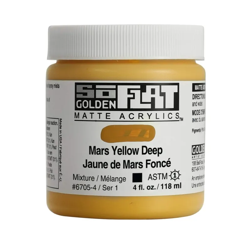 Voordeelprijs Golden so flat matte acrylics 118ml – S1 – 6705 Mars Yello Deep