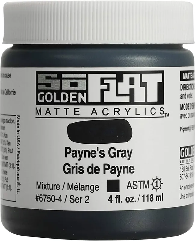 Golden so flat matte acrylics 118ml – S2 – 6750 Payne's Gray Laatste Kans