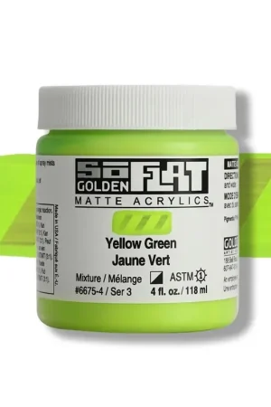 Flitsaanbieding Golden so flat matte acrylics 118ml – S3 – 6675 yellow green