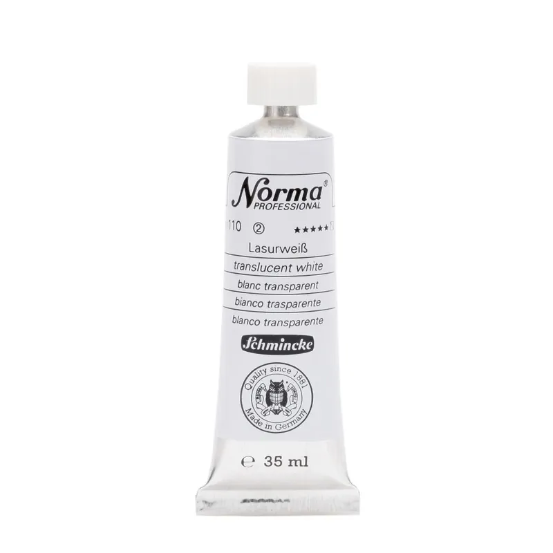 Schmincke Norma olieverf 35ml – 110 transparant white Nieuw