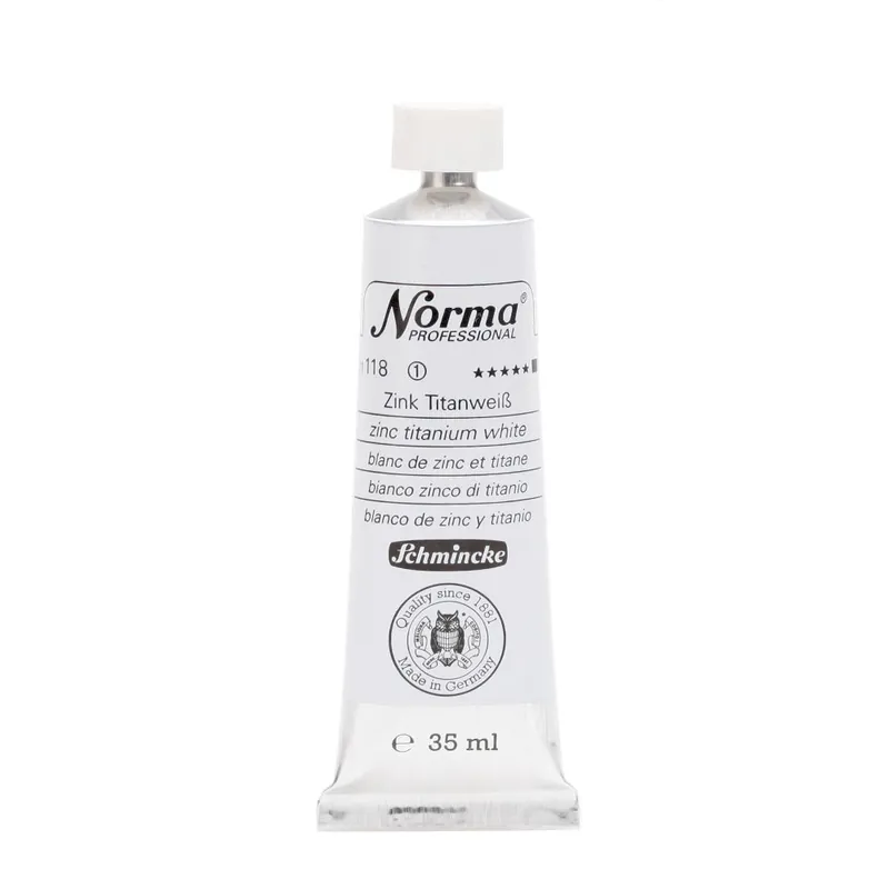 Laatste Kans Schmincke Norma olieverf 35ml – 180 zinc titanium white