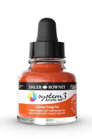 DalerRowney System3 acrylic ink 619 Cadmium Orange Hue , 29,5ml Gratis Verzending