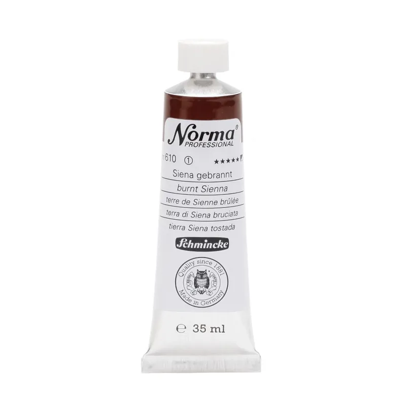 Premium Schmincke Norma olieverf 35ml – 610 burnt sienna