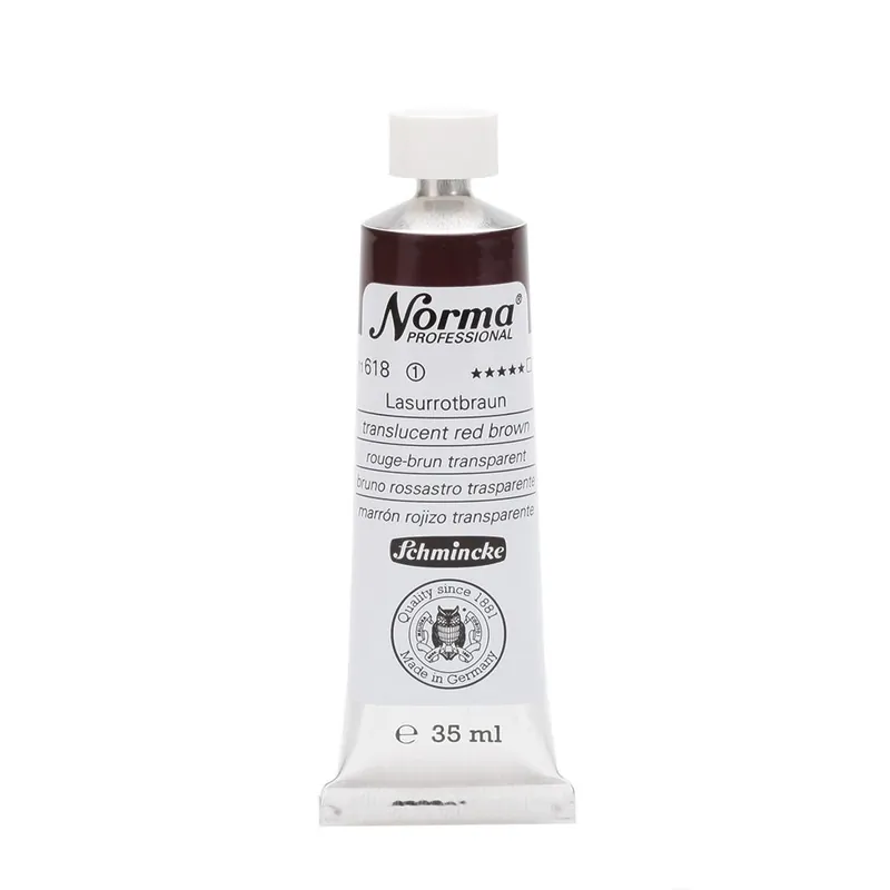 Flitsaanbieding Schmincke Norma olieverf 35ml – 618 transparent red brown
