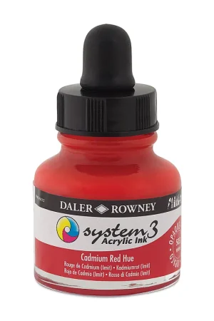 DalerRowney System3 acrylic ink 503 Cadnium Red Hue, 29,5ml Laatste Kans
