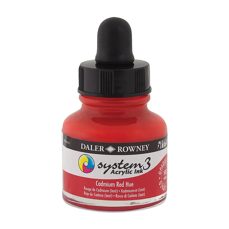 DalerRowney System3 acrylic ink 503 Cadnium Red Hue, 29,5ml Laatste Kans