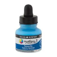 Betrouwbaar DalerRowney System3 acrylic ink 100 Fluorescent Blue, 29,5ml