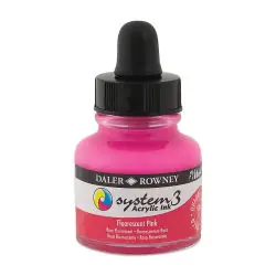 Gecertificeerd DalerRowney System3 acrylic ink 538 Fluorescent Pink 29,5ml